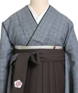 グレンチェック／グレー